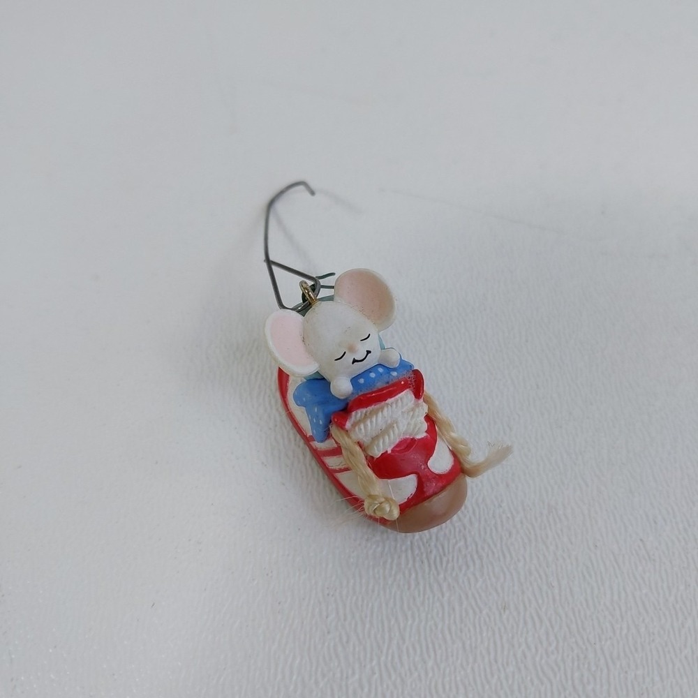 Vintage Sneaker Mouse Miniature Ornament 1988